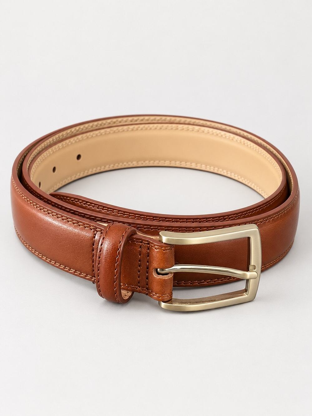Lands’ End Men’s Brown Leather Belt Size 44 – New Without Tags